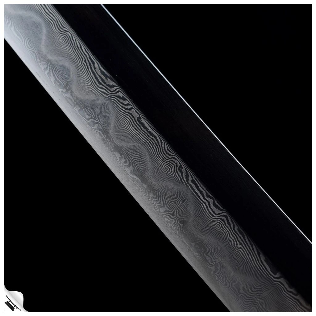 foto Japan Swords Japanese Take Shikomizue, zelen� bambus, Folded Steel, Real Choji Hamon