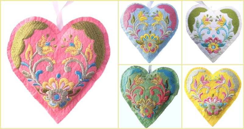 foto Vy��van� dekorace - �lut� srdce