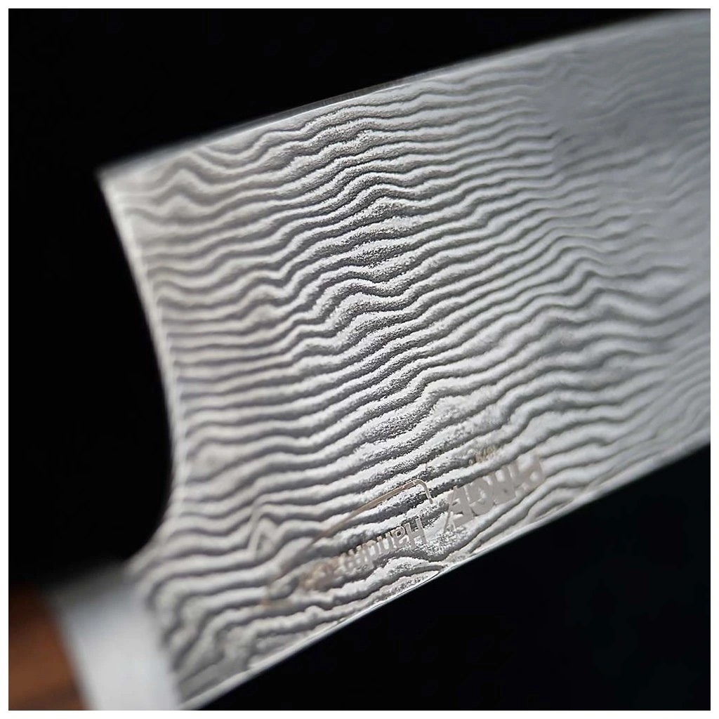 foto Kuchy�sk� n�� Santoku 175 mm Pirge Handmade KROP� Damax