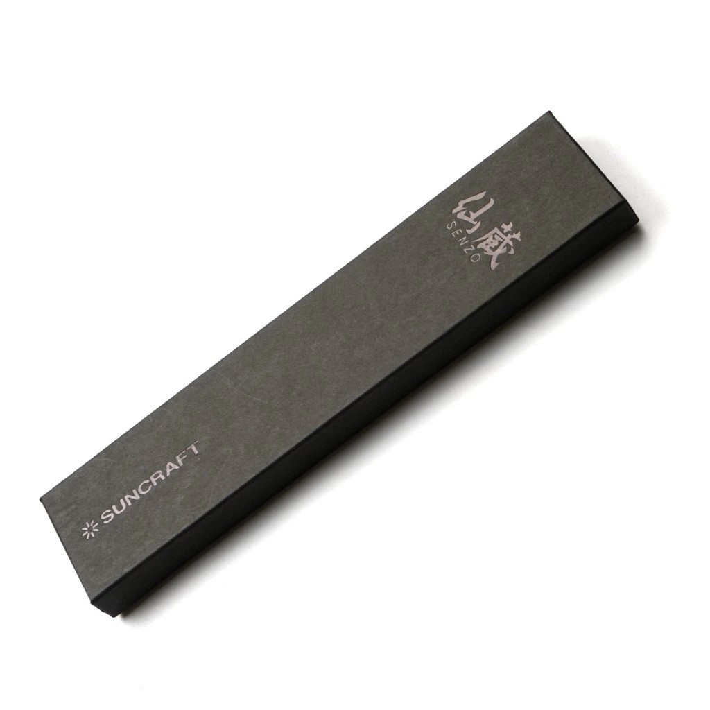 foto Kucha�sk� n�� Santoku Suncraft VG-10 Black Damascus 143 mm