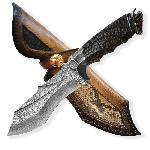 Dellinger OKSE, robustn� dama�kov� n�� s hlavou b�ka, mahagon