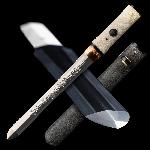 Japan Swords Exkluzivn� Tanto Aichi Tamahagane Flower Horimono s oboustrann�m hamonem Suguha